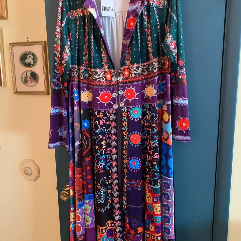 Velvet jacket with embellished closures.  Ursine, new with tag.  Never worn.